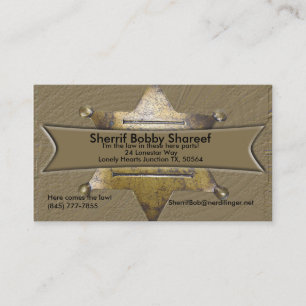 Sherrif Style Business card