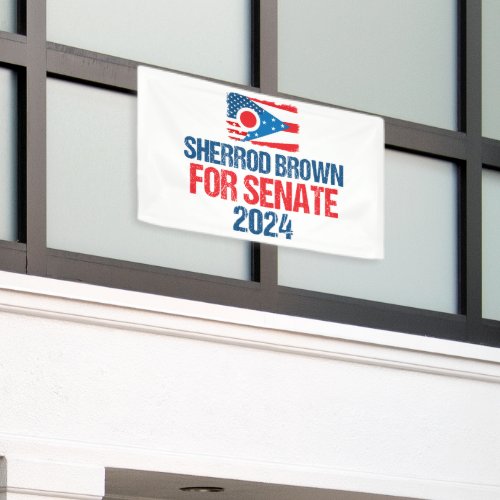 Sherrod Brown for Senate 2024 Election Ohio Flag Banner