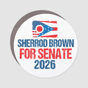 Sherrod Brown for Senate 2026 Election Ohio Flag Car Magnet