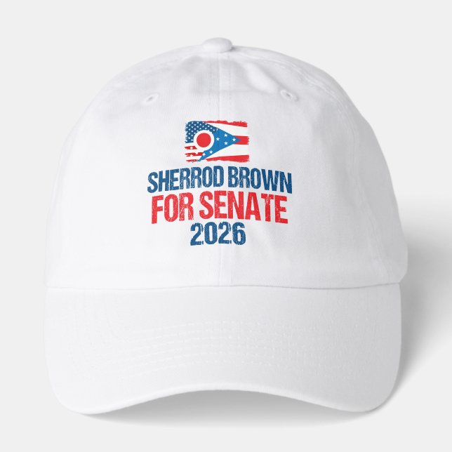 Sherrod Brown for Senate 2026 Election Ohio Flag Hat (Front)