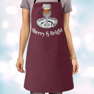 Sherry & Bright Amusing Novelty Christmas Kitchen Apron