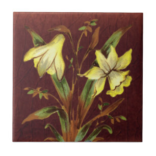 Sherwin & Cotton Barbotine Narcissus Repro #2 Ceramic Tile
