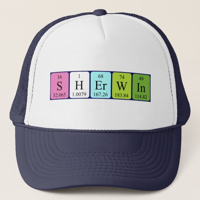 Sherwin periodic table name hat (Front)