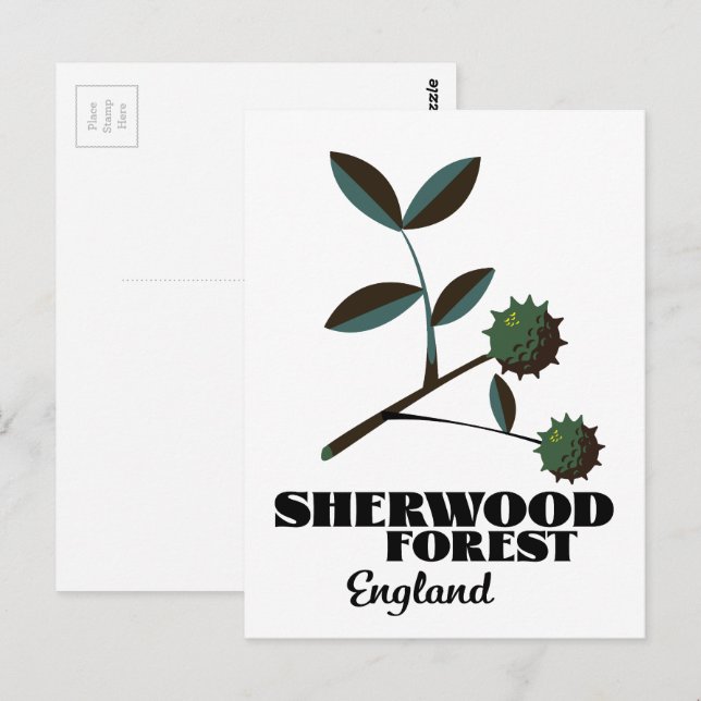 Sherwood Forest England travel poster Postcard (Front/Back)
