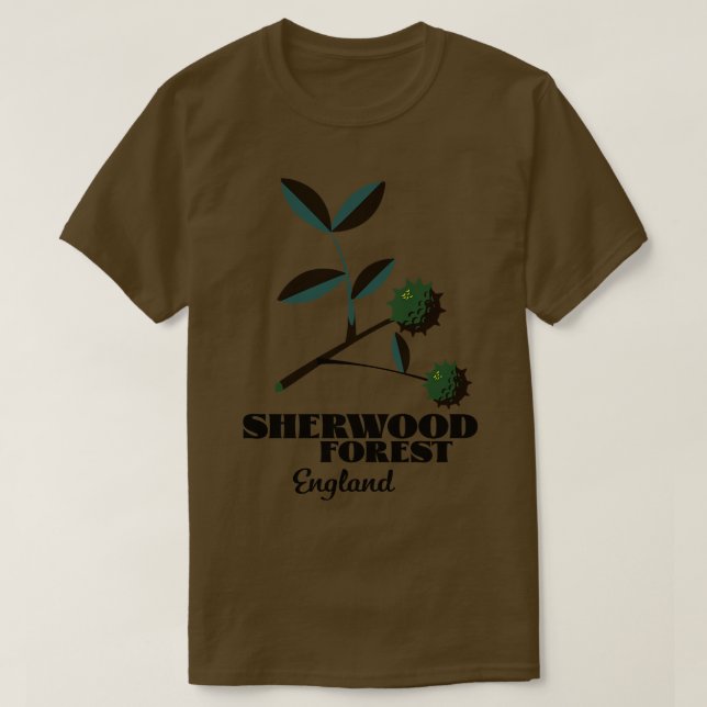 Sherwood Forest England Travel poster T-Shirt (Design Front)