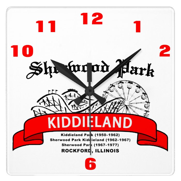 Sherwood Park Kiddieland, Rockford, IL. Amusement Wallclock