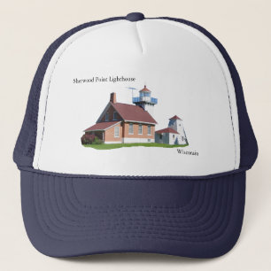 Sherwood Point Lighthouse trucker hat