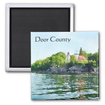 Sherwood Point Watercolor Door County Magnet by elizme1 at Zazzle