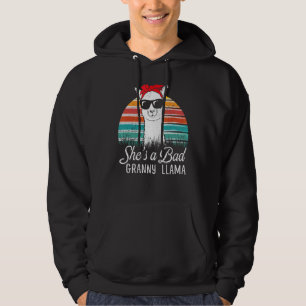 She's A Bad Granny Llama Womens Mothers Day Hoodie
