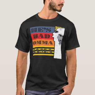 She's a Bad Momma Llama For Women Animal Retro T-Shirt
