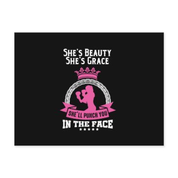 She's A Beauty She'll Punch You In The Face Women Holiday Postcard She's A Beauty She'll Punch You In The Face Women Holiday Postcard