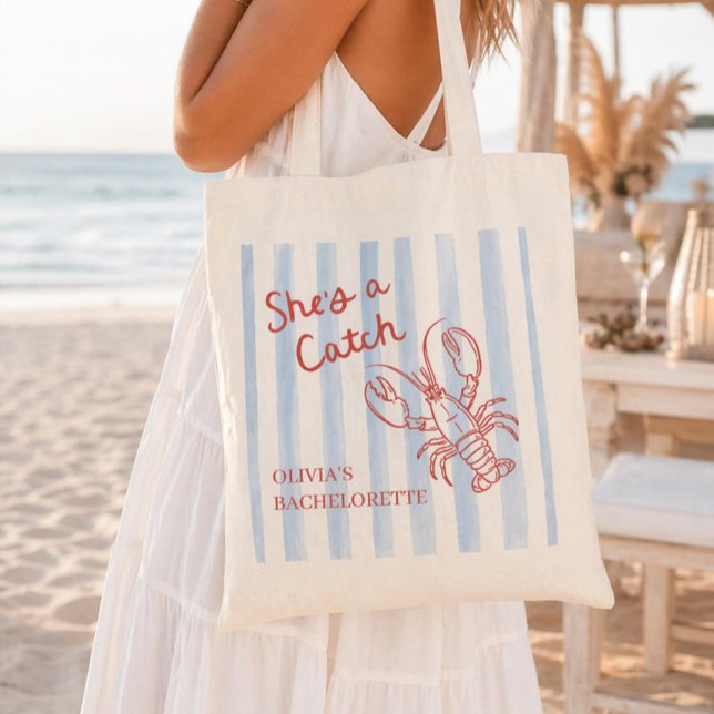 She's A Catch Bachelorette  Tote Bag (Creator Uploaded)