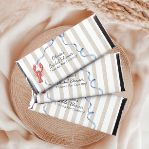 She's a Catch Blue Ribbon Strips Bridal Shower  Hershey Bar Favors