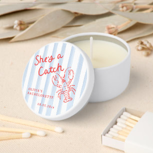 She's a Catch Coastal Bachelorette Mini Candle Favors