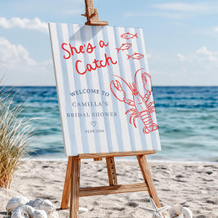 She's A Catch Coastal Bridal Shower Foam Board