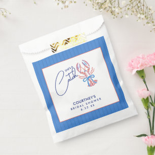 She's A Catch Coastal Lobster Bridal Shower Favor Bag