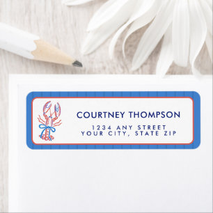 She's A Catch Coastal Lobster Bridal Shower Label