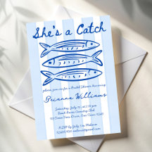 She's a catch sardines fish bridal shower