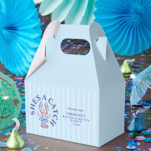 She's A Catch Summer Coastal Bachelorette Party Favor Boxes