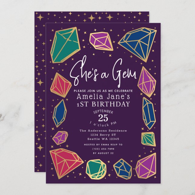 She's a Gem Crystals Gemstone Geology Kid Birthday