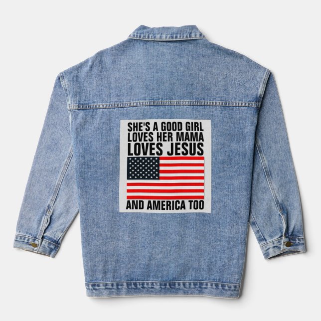 SHES A GOOD GIRL Vintage  Denim Jacket (Back)
