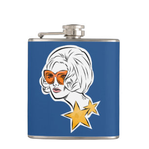 She's a Star Retro Style Hip Flask