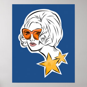 She's a Star Retro Style Poster