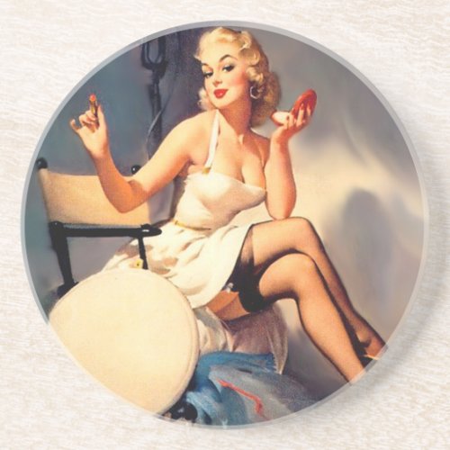 Shes a Starlet Pin Up Girl Drink Coaster