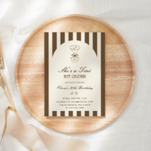 She's A Tini Bit Older Coffee Martini Birthday Invitation