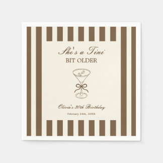 She's A Tini Bit Older Coffee Martini Birthday Napkins