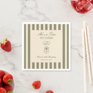 She's A Tini Bit Older Coffee Martini Birthday Napkins