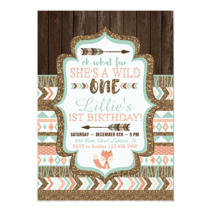 She's A Wild One Birthday Invitation | Zazzle