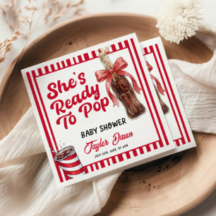 She's about to pop Baby Shower Napkins