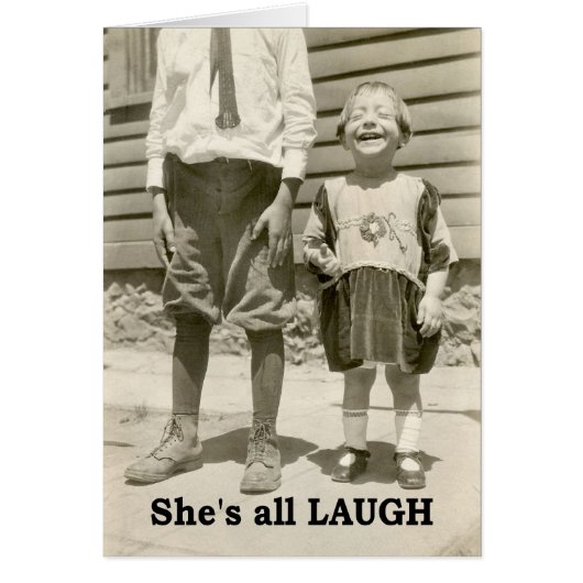 She's all Laugh - BLANK Cards (Front)