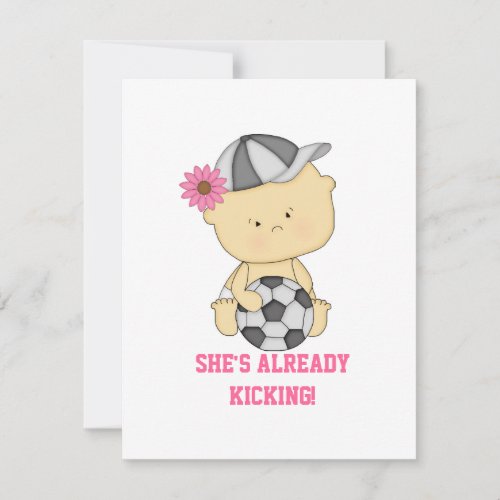 Shes Already Kicking Soccer Baby Shower Invite