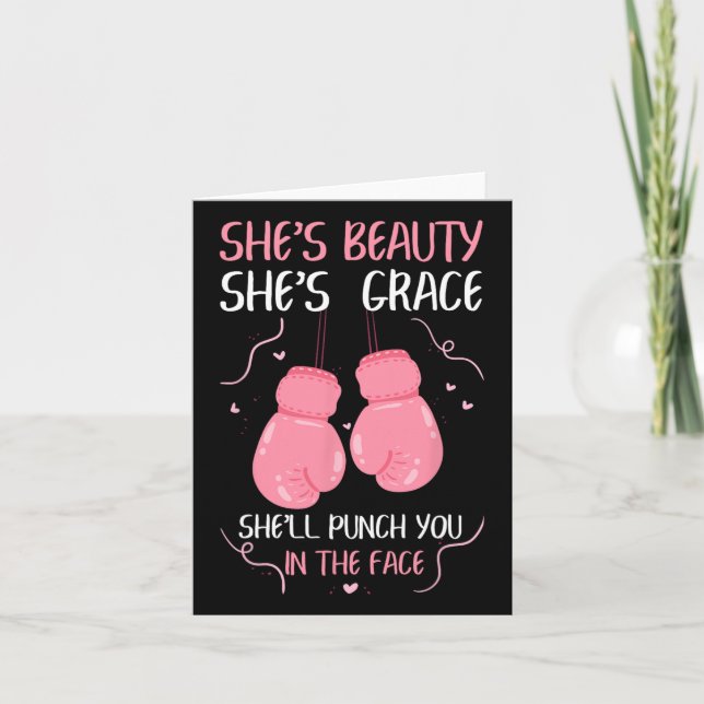 She's Beauty She's Grace She'll Punch You In The F Card (Front)
