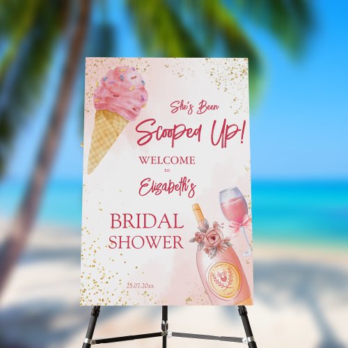 Shes been scooped up bridal brunch welcome sign