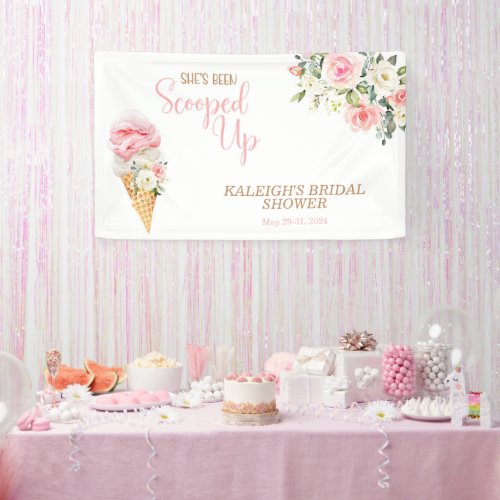 Shes Been Scooped Up Bridal Shower Banner