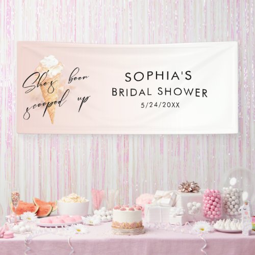 Shes Been Scooped Up Bridal Shower Banner