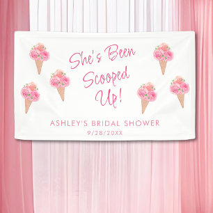 She's Been Scooped Up Bridal Shower Banner