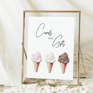 She's Been Scooped Up Bridal Shower Cards & Gifts Poster