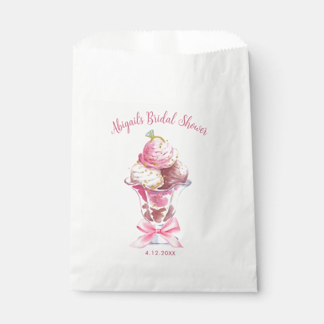 SHE'S BEEN SCOOPED UP BRIDAL SHOWER FAVOR BAG (Front)