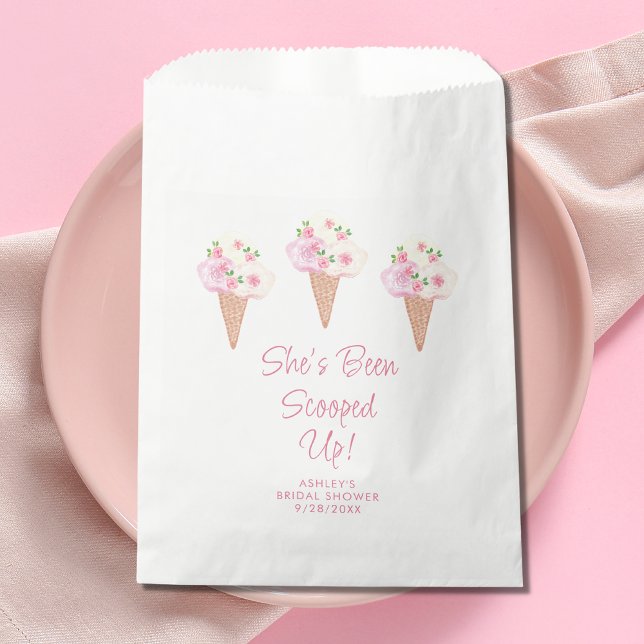 She's Been Scooped Up Bridal Shower Favor Bag (Creator Uploaded)