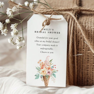 She's Been Scooped Up Bridal Shower Gift Tags