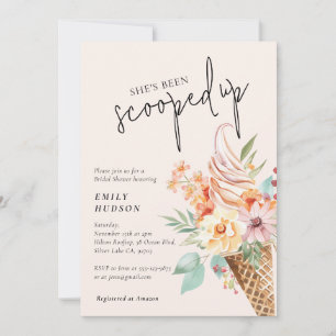 She's Been Scooped Up Bridal Shower Invitation
