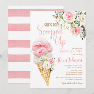 She's Been Scooped Up Bridal Shower Invitation