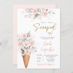 She's Been Scooped Up Bridal Shower  Invitation