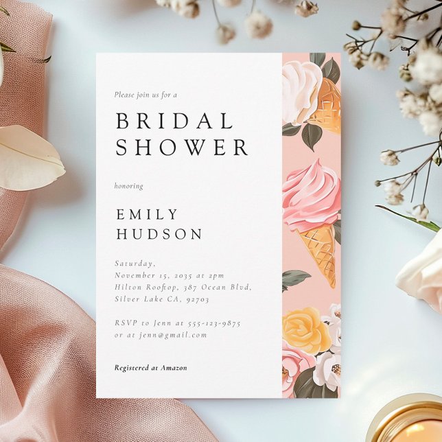 She's Been Scooped Up Bridal Shower Invitation (Creator Uploaded)
