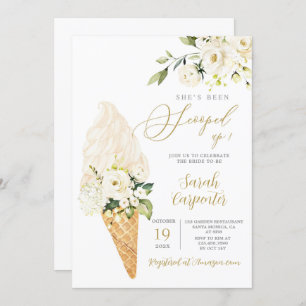 She's Been Scooped Up Bridal Shower  Invitation