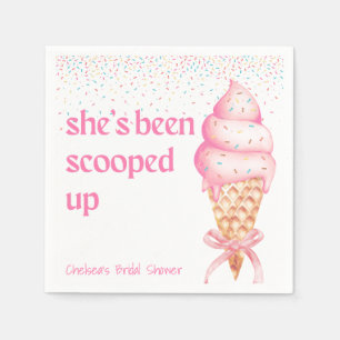 She's Been Scooped Up Bridal Shower Napkins